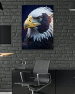 Kartal Portresi Temperli Cam Tablo - Görsel 6