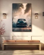 Klasik Drift Araba Temperli Cam Tablo - Görsel 3