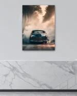 Klasik Drift Araba Temperli Cam Tablo - Görsel 4