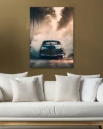 Klasik Drift Araba Temperli Cam Tablo - Görsel 5