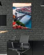 Porto Şehir ve Köprü Manzarası Temperli Cam Tablo - Görsel 6