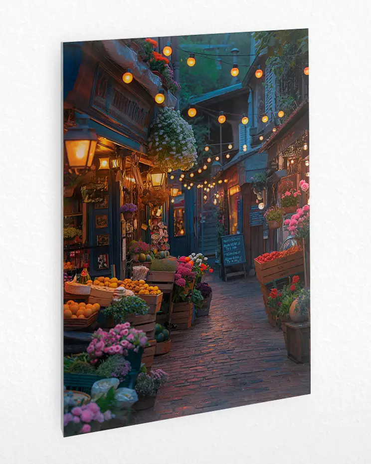 DDOG283_1-1.webp Sokak Çiçek Pazarı Temperli Cam Tablo - Görsel 1