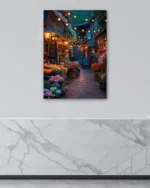 Sokak Çiçek Pazarı Temperli Cam Tablo - Görsel 4