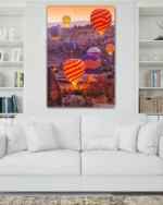 Kapadokya Sıcak Hava Balonları Temperli Cam Tablo - Görsel 2