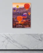 Kapadokya Sıcak Hava Balonları Temperli Cam Tablo - Görsel 4