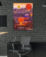 Kapadokya Sıcak Hava Balonları Temperli Cam Tablo - Görsel 6