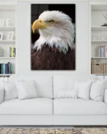 Kartal Portresi Temperli Cam Tablo - Görsel 2