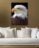 Kartal Portresi Temperli Cam Tablo - Görsel 5