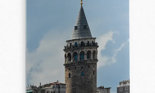 Galata Kulesi Manzarası Temperli Cam Tablo