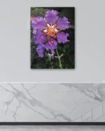 Doğal Ortamda Mor Çiçek Temperli Cam Tablo - Görsel 4